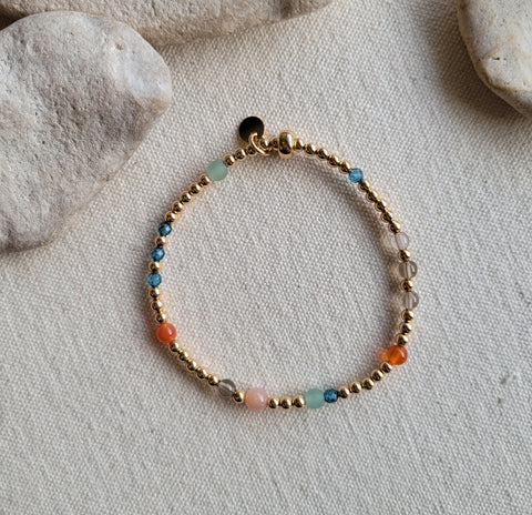 The Mexico - Multi Gemstone Gold Bracelet