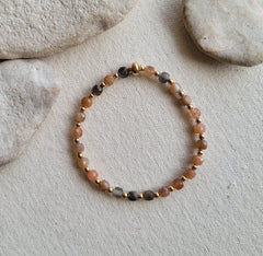 Multi Moonstone Gold Bracelet