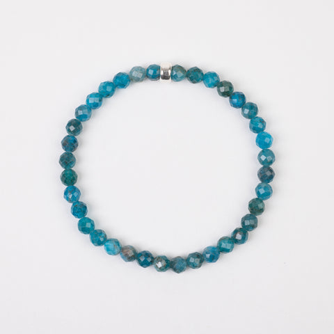 5mm Apatite Silver Bracelet